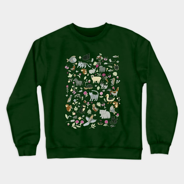 Animal Chart Crewneck Sweatshirt by Golden Section